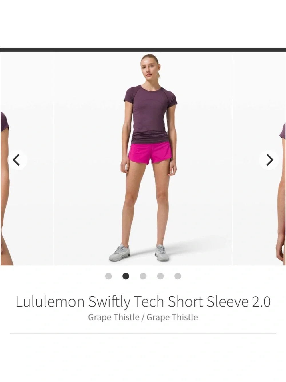 Lululemon Swiftly Tech Short Sleeve Shirt 2.0 Grape Thistle Sz 4
